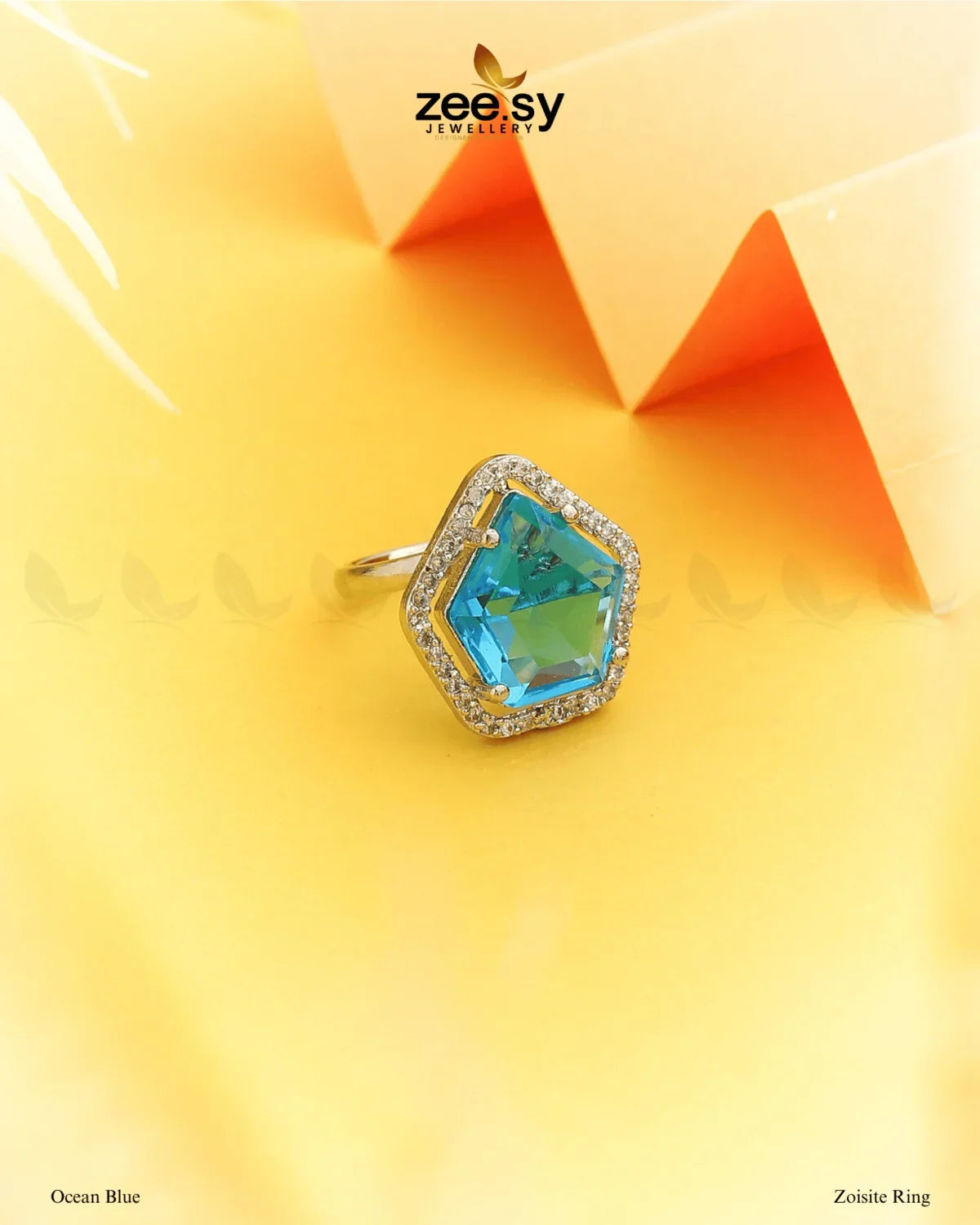 Zoisite Ring Ocean Blue - Zeesy Jewellery