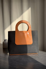 Fineur Halo Jute Shoulder Bag - Black