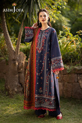 Asim Jofa Unstitched 3 Piece Winter Suit-AJUW-14