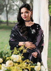 Tales Of Petals By Sardinia Unstitched 3 Piece Luxury Summer Suit-MIDNIGHT BLOOM