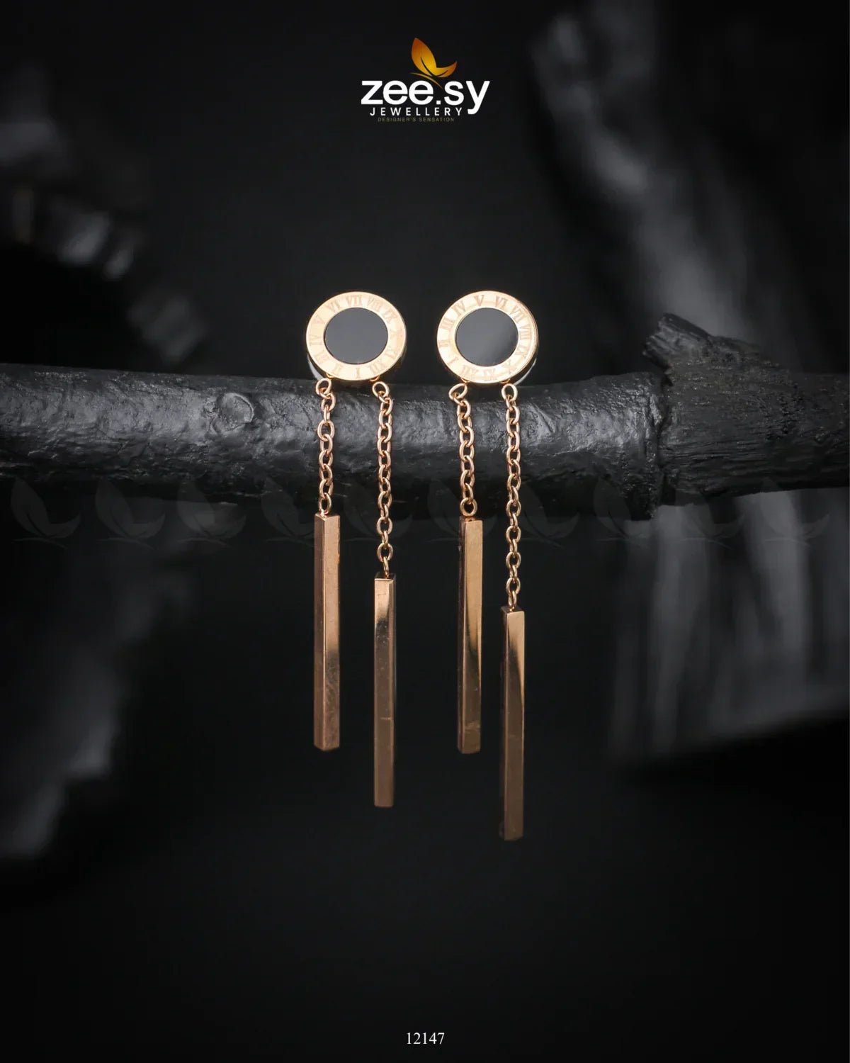Elegance Earrings Golden - Zeesy Jewellery