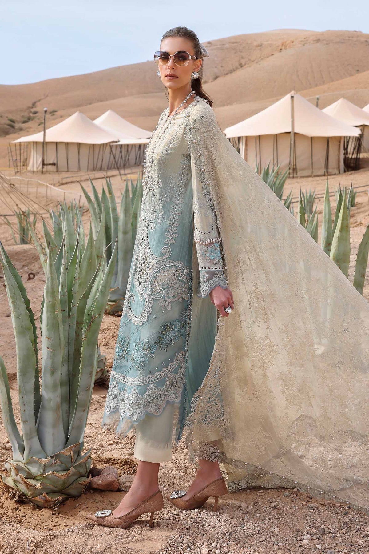 Voyage A'Luxe By Maria B Unstitched 3 Piece Lawn Collection'2025-ML-2515-B