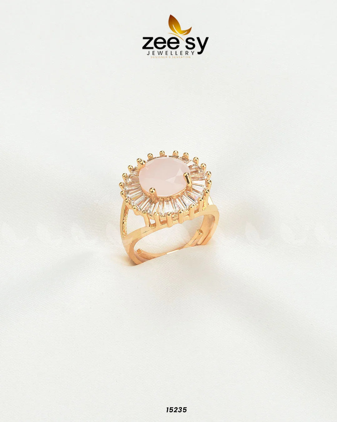 Sapphire Ring Mint Pink - Zeesy Jewellery
