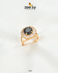Sapphire Ring Black - Zeesy Jewellery