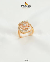 Shein Flower Ring Mint Pink - Zeesy Jewellery