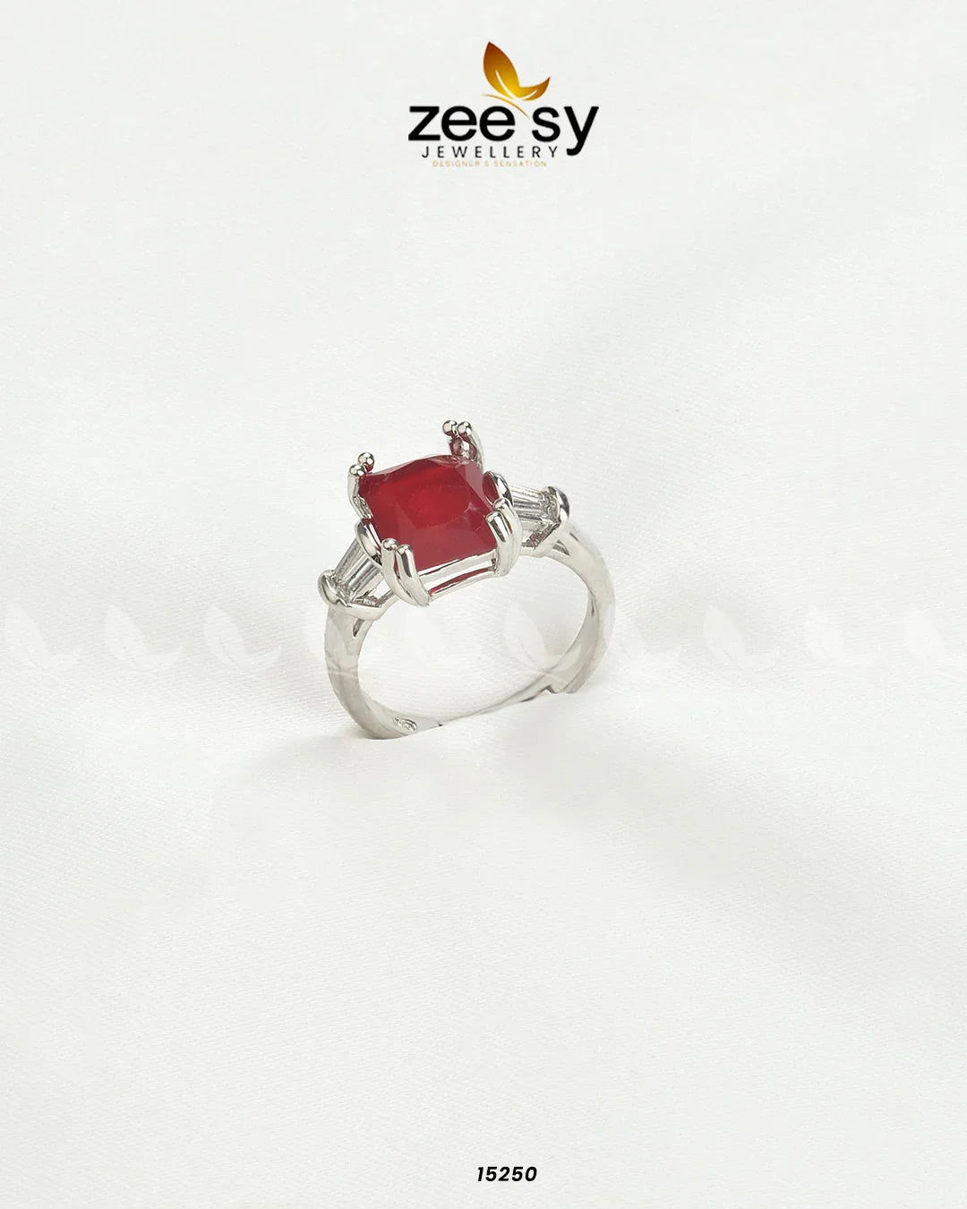 Dazzling Ring Red - Zeesy Jewellery