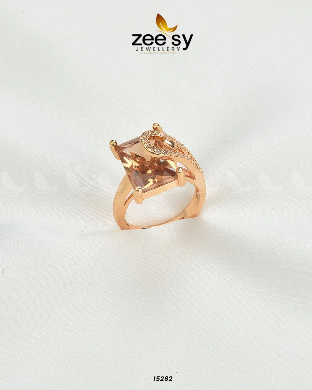 Elegance Ring Champagne - Zeesy Jewellery