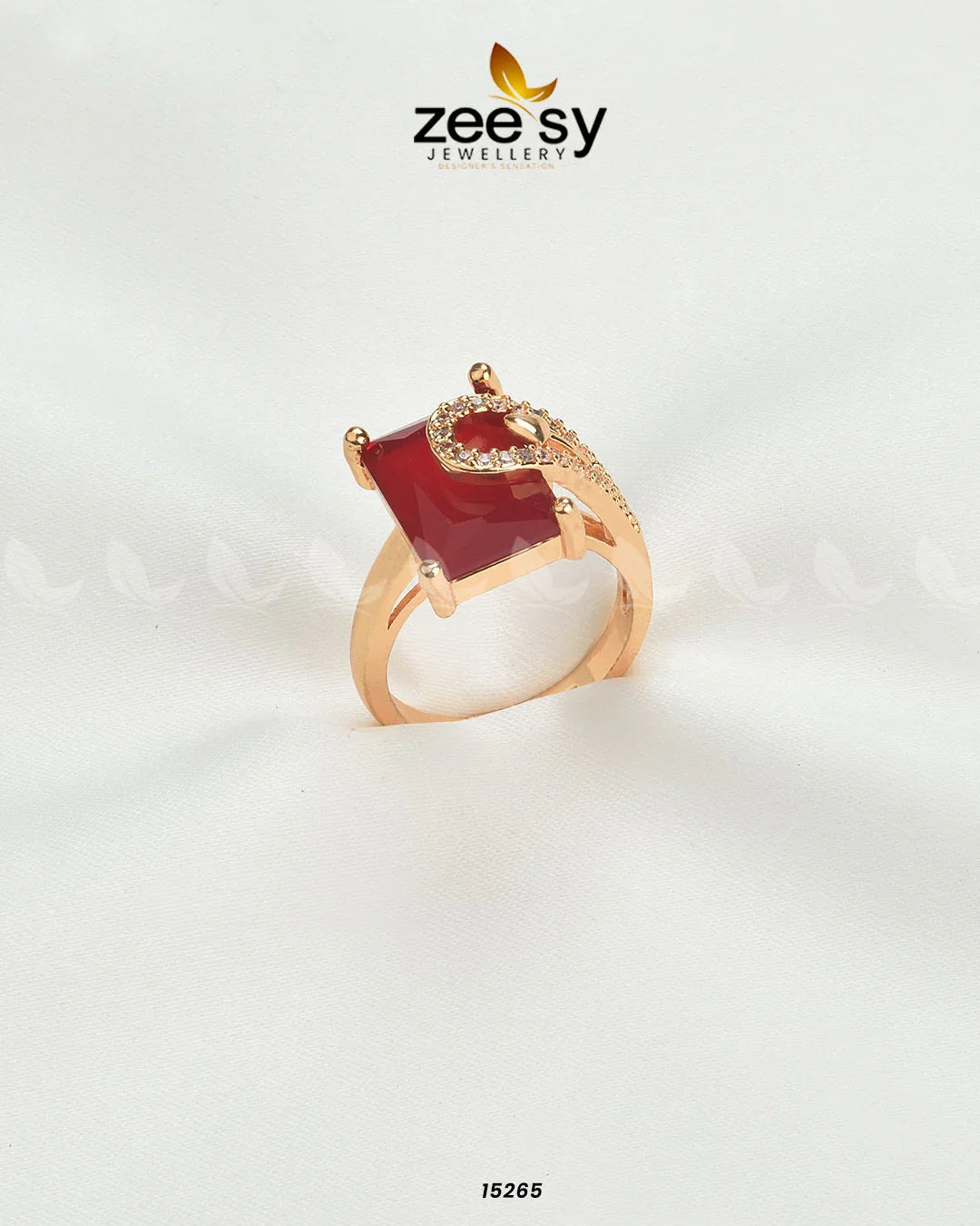 Elegance Ring Red - Zeesy Jewellery