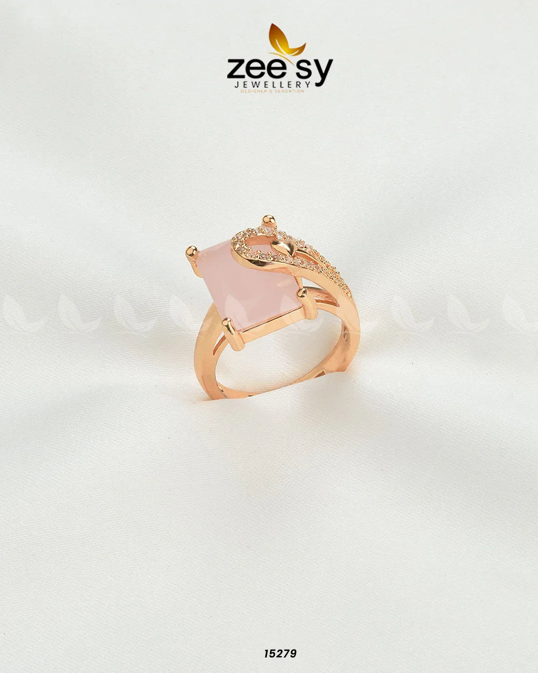 Elegance Ring Mint Pink - Zeesy Jewellery