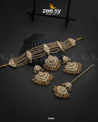 Hyderabadi Guluband Necklace Champagne - Zeesy Jewellery