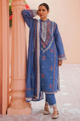 Zara Shahjahan Unstitched 3 Piece Embroidered Lawn Suit-ZSJ-15-A