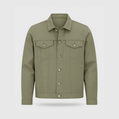 Mercato Olive Green Denim Jacket