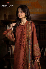 Asim Jofa Unstitched 3 Piece Winter Suit-AJUW-15