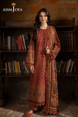 Asim Jofa Unstitched 3 Piece Winter Suit-AJUW-15