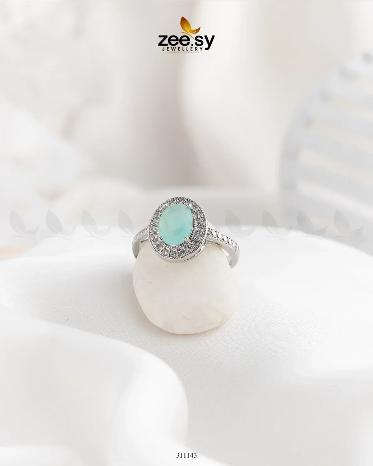 Lobelia Ring Mint Green - Zeesy Jewellery