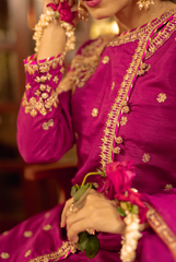 Omal By Komal Stitched 3 Piece Formals Suit-Mehnaaz - 3Pc