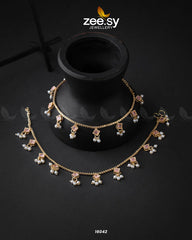 Cubic Anklets Mint Pink - Zeesy Jewellery