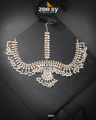 Exquisite Matha Patti Golden - Zeesy Jewellery