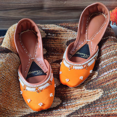 Orange Orchid Women Khussa E015 - Bustangi