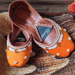 Orange Orchid Women Khussa E015 - Bustangi