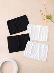 Sprinkles Stitched 1 Piece Summer Bralette Kids Collection'2025-Pack of 2 Girls Solid Bandeau Tube Top