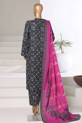 Sada Bahar Stitched 3 Piece Printed Khaddar Vol-03 Suit-PR-16773-Black