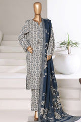Sada Bahar Stitched 3 Piece Printed Khaddar Vol-03 Suit-PR-16776-Skin