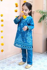 Zeenat By Khanak Kids 2025-Blue Embroidered 2Pcs KST 074