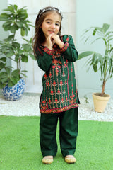 Nazakat By Khanak 2025-Dark Green Embroidered 2Pcs Suit KST 080