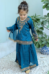 Nazakat By Khanak 2025-Saphire Blue Lehenga KL 009