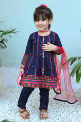 Nazakat By Khanak 2025-Blue Jay 3Pcs Suit-KT 089