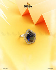 Zoisite Ring Dark Blue - Zeesy Jewellery