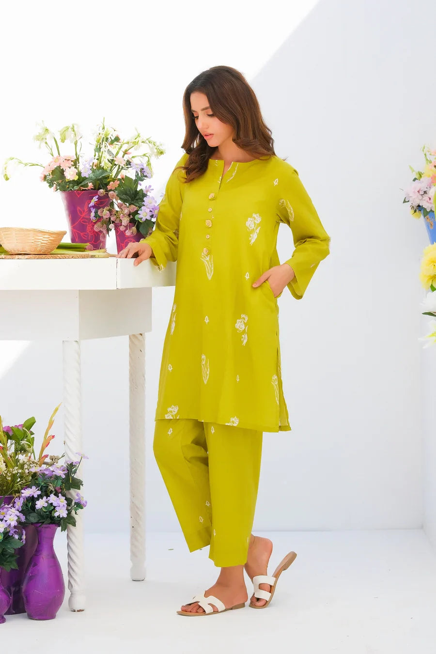 Dhaga Stitched 2 Piece Lawn Collection'2025-Matching separate 0016