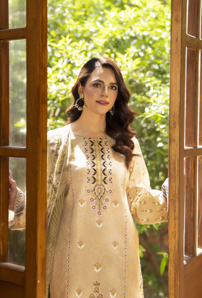 Zarwisha By Humdum Unstitched 3 Piece Digital Printed Emb Lawn Collection'2025-D-10