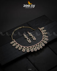 Statement Pieces Necklace Golden Mint Pink - Zeesy Jewellery