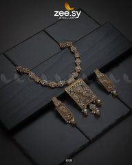 Majestic Gems Necklace Golden Champagne - Zeesy Jewellery
