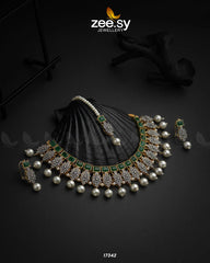 Preeti Necklace Green - Zeesy Jewellery