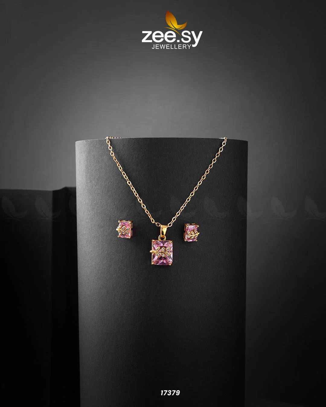 Cubic Sterling Pendant Pink - Zeesy Jewellery