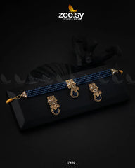 Egyptian Choker Necklace Golden Blue - Zeesy Jewellery