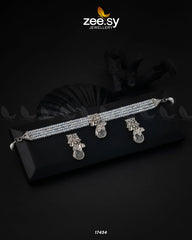 Egyptian Choker Necklace Silver White - Zeesy Jewellery