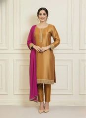 Urban Cut 3 Piece Embroidered Suit