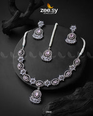 Vista Necklace Mint Pink - Zeesy Jewellery