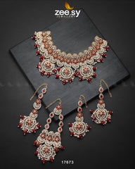 Panoramic Necklace Golden Red - Zeesy Jewellery