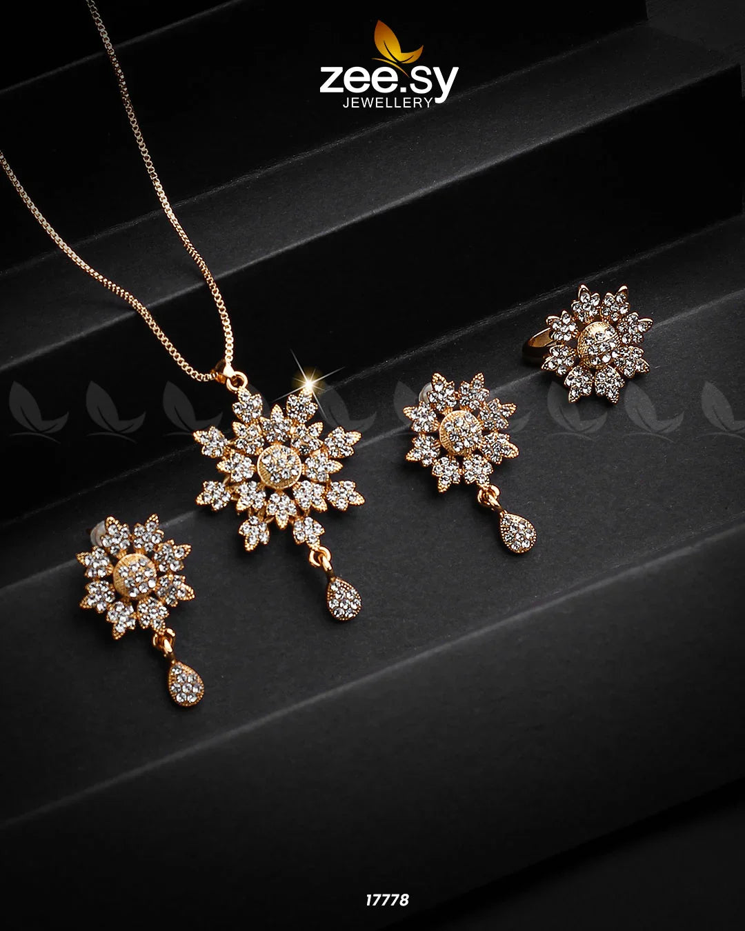 Barocco Necklace Golden White - Zeesy Jewellery