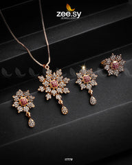 Barocco Necklace Golden Pink - Zeesy Jewellery