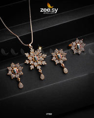 Barocco Necklace Golden Multi - Zeesy Jewellery