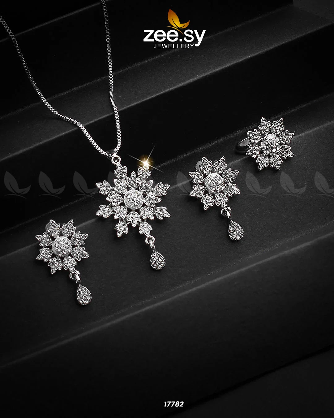 Barocco Necklace Full Silver - Zeesy Jewellery