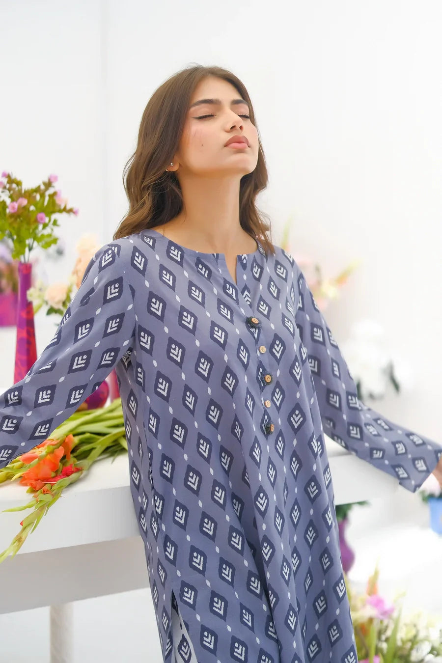 Dhaga Stitched 2 Piece Lawn Collection'2025-Matching separate 0017