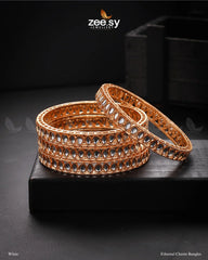 Ethereal Charm Bangles White - Zeesy Jewellery