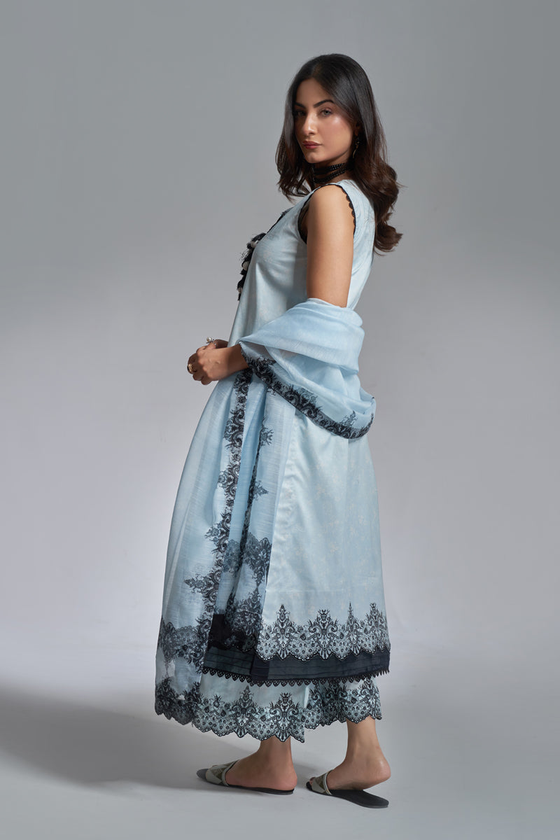 The Affordables By Mariam Malik Unstitched 3 Piece Digital Printed Lawn Collection'2025-Azure Noir